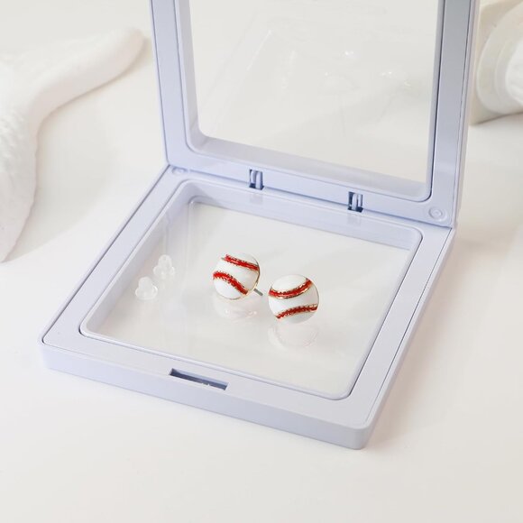 Sterling Silver Stud Earrings, Sports Easter Basket Stuffers for Teen Hypoallerg - Picture 6 of 7